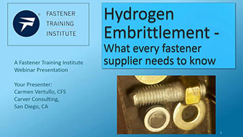 Hydrogen Embrittlement - What Suppliers Need to Know - Training Video