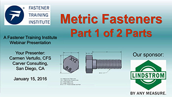 Metric Fasteners Part 1 - Training Video