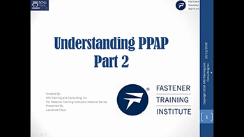Understanding PPAP Part 2 - Training Video